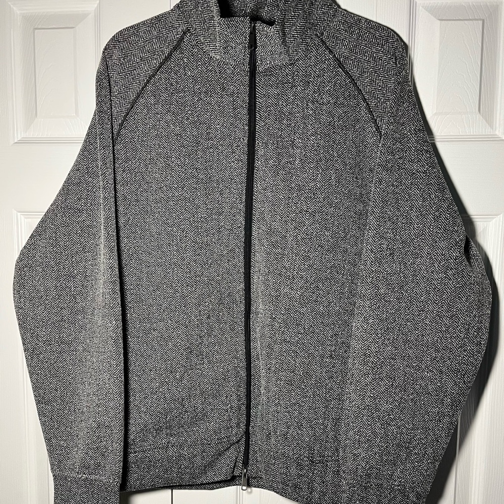 Ike Behar Men's Zip-Up Sweater in Charcoal
